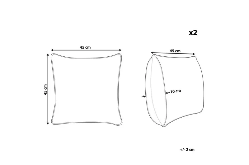 Prydnadskuddar Calibrachoa set om 2 - Textil & mattor - Filtar, kuddar & plädar - Utekudde