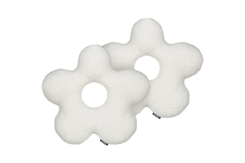 Prydnadskuddar Camponula set om 2 Vit, Vit