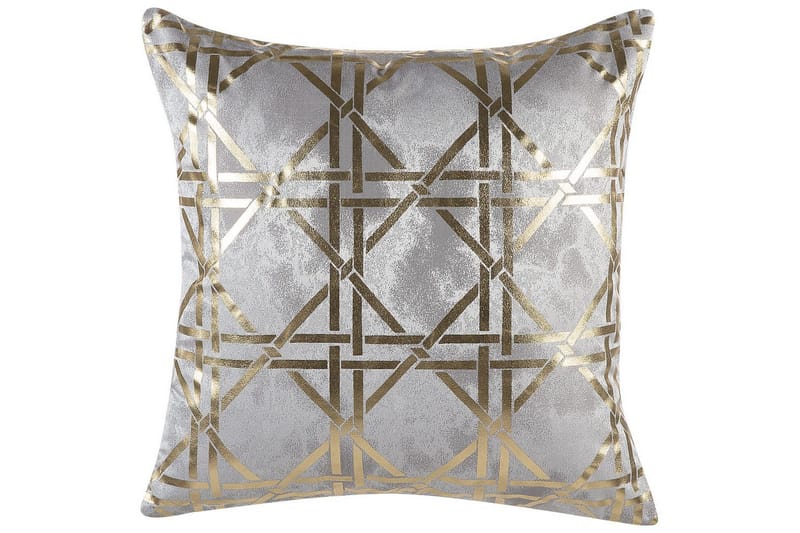 Prydnadskuddar Cassia set om 2 Grå/guld - Grå/guld - Textil & mattor - Filtar, kuddar & plädar - Prydnadskudde & kuddfodral