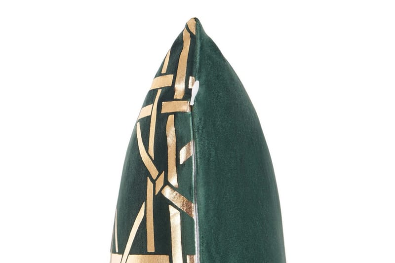 Prydnadskuddar Cassia set om 2 Grön/guld - Grön/guld - Textil & mattor - Filtar, kuddar & plädar - Prydnadskudde & kuddfodral