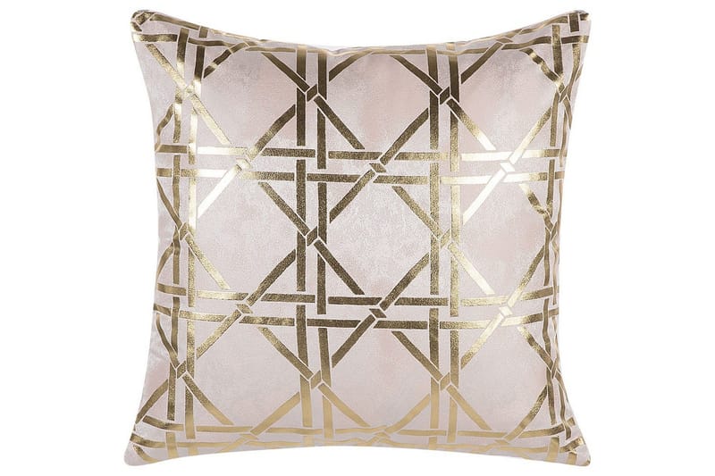 Prydnadskuddar Cassia set om 2 Rosa/guld - Rosa/guld - Textil & mattor - Filtar, kuddar & plädar - Prydnadskudde & kuddfodral