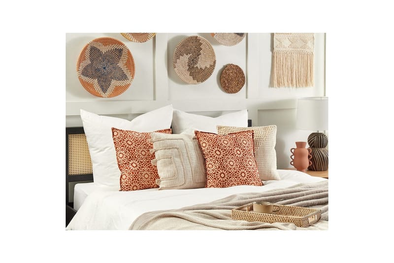 Prydnadskuddar Ceiba set om 2 Röd/beige - Röd/beige - Textil & mattor - Filtar, kuddar & plädar - Utekudde