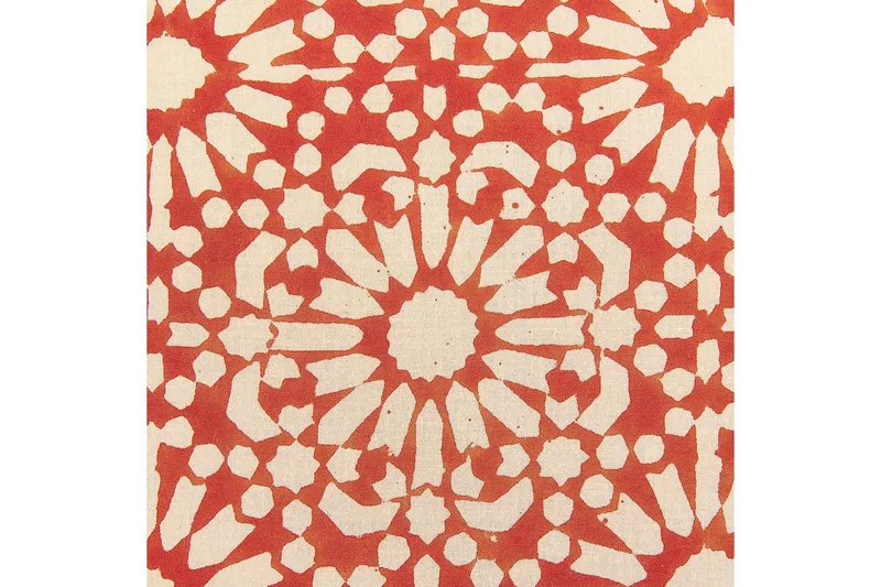 Prydnadskuddar Ceiba set om 2 Röd/beige - Röd/beige - Utemöbler - Dynor - Soffdynor & bänkdynor utemöbler