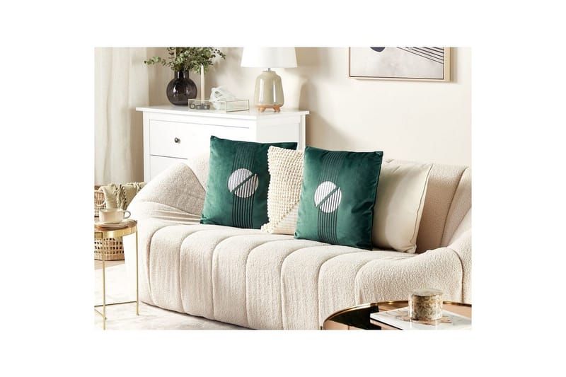Prydnadskuddar Ceropegia set om 2 Grön - Grön - Textil & mattor - Filtar, kuddar & plädar - Utekudde