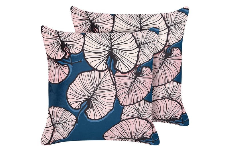 Prydnadskuddar Chrysanthemum set om 2 - Utemöbler - Dynor - Soffdynor & bänkdynor utemöbler
