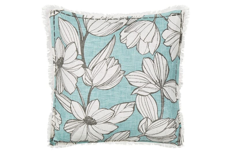 Prydnadskuddar Cyanotis set om 2 Vit/Blå - Vit/Blå - Textil & mattor - Filtar, kuddar & plädar - Utekudde