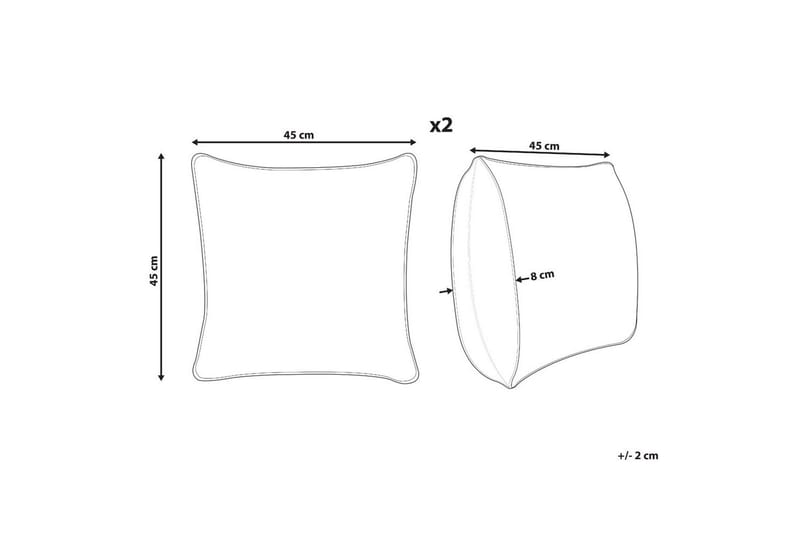 Prydnadskuddar Cyanotis set om 2 Vit/Grön - Vit/Grön - Textil & mattor - Filtar, kuddar & plädar - Utekudde