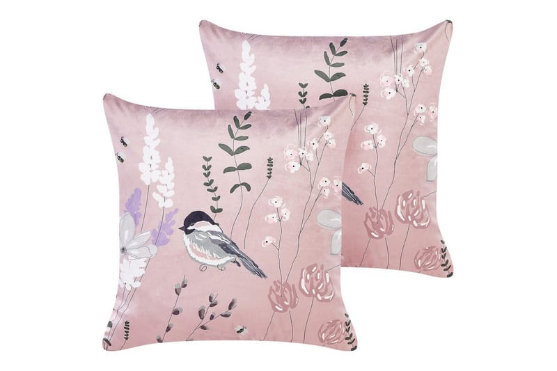 Prydnadskuddar Cyclamen set om 2 - Utemöbler - Dynor - Soffdynor & bänkdynor utemöbler