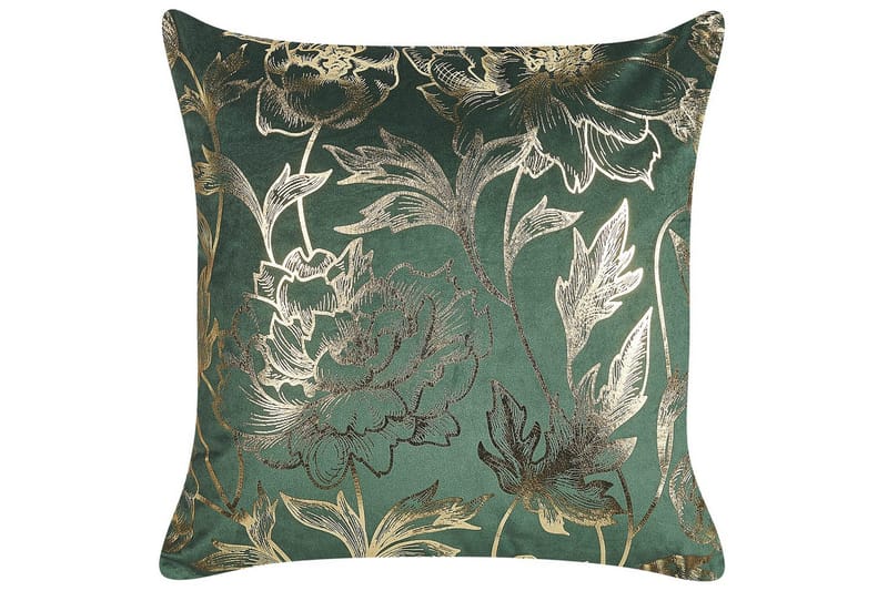 Prydnadskuddar Daffodil set om 2 Grön/guld - Grön/guld - Textil & mattor - Filtar, kuddar & plädar - Utekudde