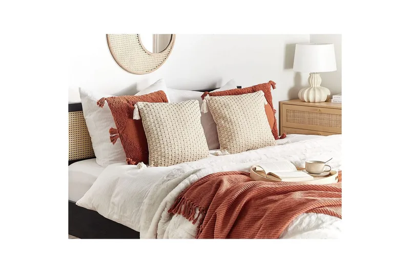 Prydnadskuddar Hakone set om 2 Beige, Fyrkantig - Beige, Fyrkantig - Textil & mattor - Filtar, kuddar & plädar - Utekudde