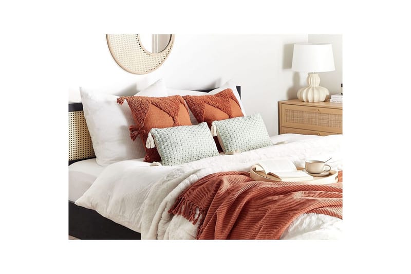 Prydnadskuddar Hakone set om 2 Grön/beige, Rektangulär - Grön/beige, Rektangulär - Textil & mattor - Filtar, kuddar & plädar - Utekudde