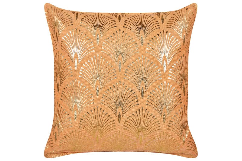 Prydnadskuddar Hoya set om 2 Orange/guld - Orange/guld - Utemöbler - Dynor - Sittdynor & ryggdynor utemöbler