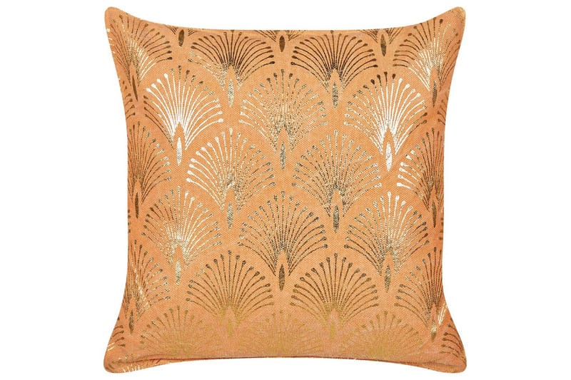 Prydnadskuddar Hoya set om 2 Orange/guld - Orange/guld - Textil & mattor - Filtar, kuddar & plädar - Utekudde