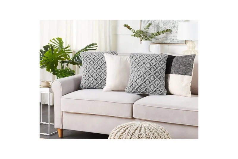 Prydnadskuddar Kizkalesi set om 2 Grå - Grå - Textil & mattor - Filtar, kuddar & plädar - Utekudde