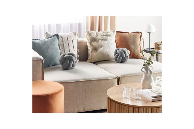 Prydnadskuddar Malni Grå, 19x19x19 cm - Grå, 19x19x19 cm - Textil & mattor - Filtar, kuddar & plädar - Utekudde