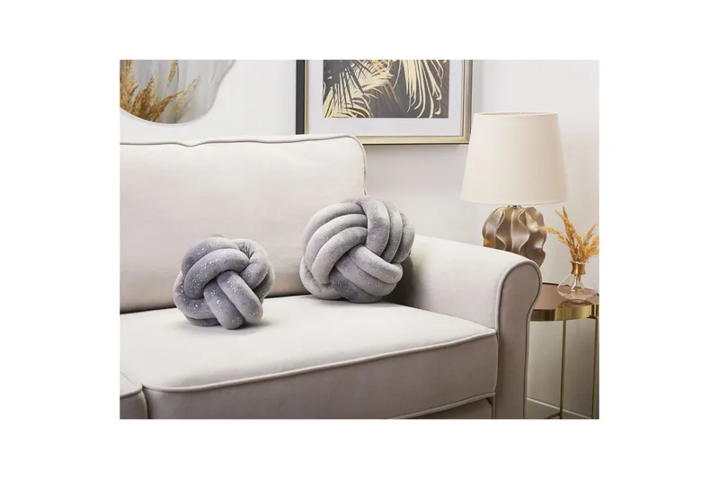 Prydnadskuddar Malni Grå, 20x20x20 cm - Grå, 20x20x20 cm - Textil & mattor - Filtar, kuddar & plädar - Prydnadskudde & kuddfodral