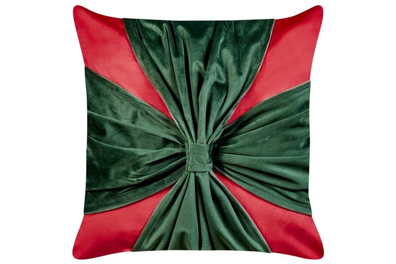 Prydnadskuddar Marshmallow set om 2 Röd/Grön - Röd/Grön - Textil & mattor - Filtar, kuddar & plädar - Utekudde