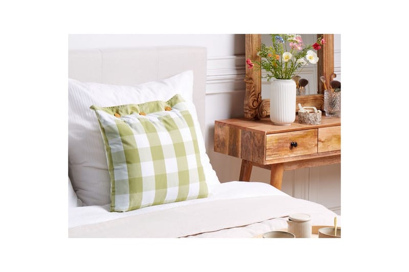 Prydnadskuddar Tamnine Grön/Vit, Fyrkantig - Grön/Vit, Fyrkantig - Textil & mattor - Filtar, kuddar & plädar - Prydnadskudde & kuddfodral