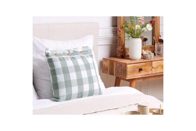 Prydnadskuddar Tamnine Mintgrön/Vit, Fyrkantig - Mintgrön/Vit, Fyrkantig - Textil & mattor - Filtar, kuddar & plädar - Prydnadskudde & kuddfodral