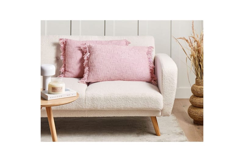 Prydnadskuddar Tansy set om 2 Rosa - Rosa - Textil & mattor - Filtar, kuddar & plädar - Utekudde