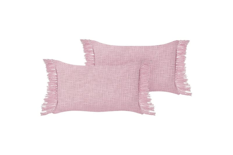 Prydnadskuddar Tansy set om 2 Rosa - Rosa - Utemöbler - Dynor - Soffdynor & bänkdynor utemöbler