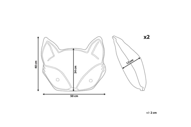 Prydnadskuddar Vadodara set om 2 Gul/Vit/Svart - Gul/Vit/Svart - Textil & mattor - Barntextilier - Barnsängkläder - Barnkuddar