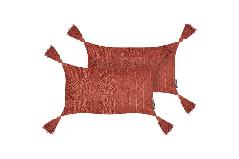 Prydnadskuddar Valvaria set om 2 Röd - Röd - Textil & mattor - Filtar, kuddar & plädar - Prydnadskudde & kuddfodral