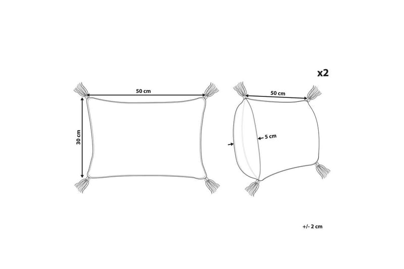 Prydnadskuddar Valvaria set om 2 Rosa - Rosa - Textil & mattor - Filtar, kuddar & plädar - Prydnadskudde & kuddfodral