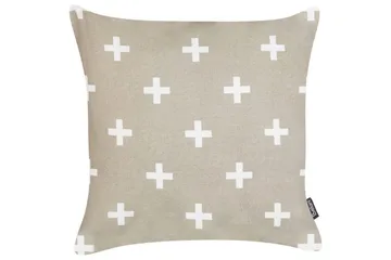 Prydnadskuddar Velleia set om 2 Beige/vit - Beige/vit - Textil & mattor - Filtar, kuddar & plädar - Prydnadskudde & kuddfodral