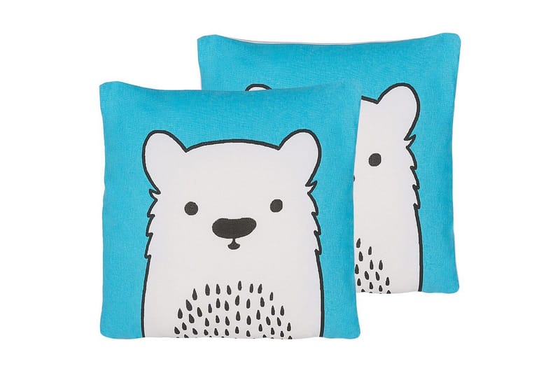 Prydnadskuddar Waranasi set om 2 Blå/vit/svart - Blå/vit/svart - Textil & mattor - Barntextilier - Barnsängkläder - Barnkuddar