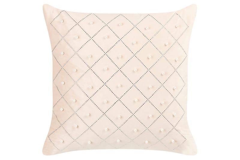 Prydnadskuddar Yarrow set om 2 Beige/Silver - Beige/Silver - Textil & mattor - Filtar, kuddar & plädar - Utekudde