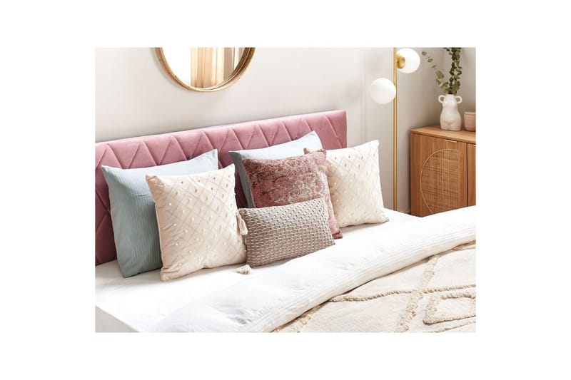 Prydnadskuddar Yarrow set om 2 Beige/Silver - Beige/Silver - Textil & mattor - Filtar, kuddar & plädar - Utekudde