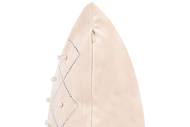 Prydnadskuddar Yarrow set om 2 Beige/Silver - Beige/Silver - Textil & mattor - Filtar, kuddar & plädar - Utekudde