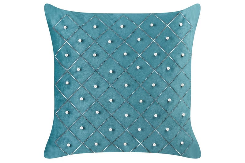 Prydnadskuddar Yarrow set om 2 Blå/Silver - Blå/Silver - Textil & mattor - Filtar, kuddar & plädar - Utekudde