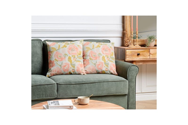 Prydnadskuddar Zahriye set om 2 Rosa/Blå/Grön - Rosa/Blå/Grön - Textil & mattor - Filtar, kuddar & plädar - Utekudde