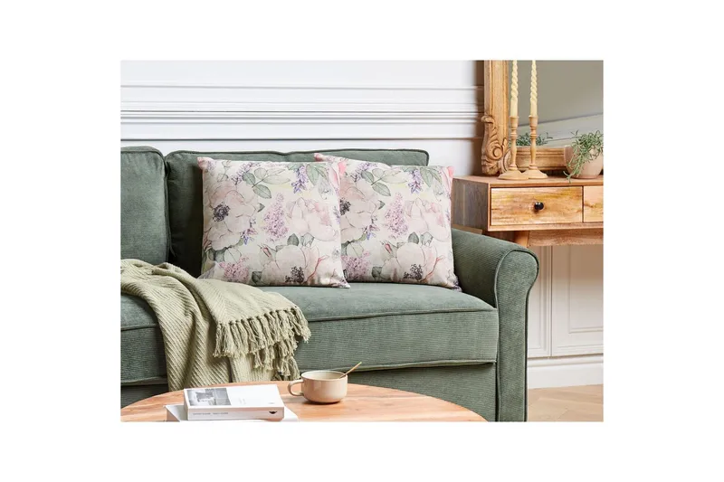 Prydnadskuddar Zahriye set om 2 Violett/flerfärgad - Violett/flerfärgad - Textil & mattor - Filtar, kuddar & plädar - Utekudde