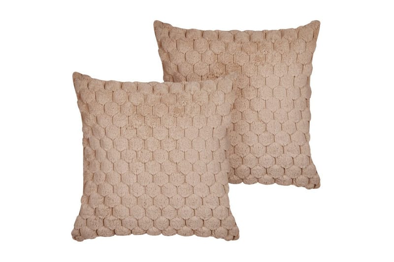 Prydnadskuddar Purslane set om 2 Beige - Beige - Textil & mattor - Filtar, kuddar & plädar - Utekudde