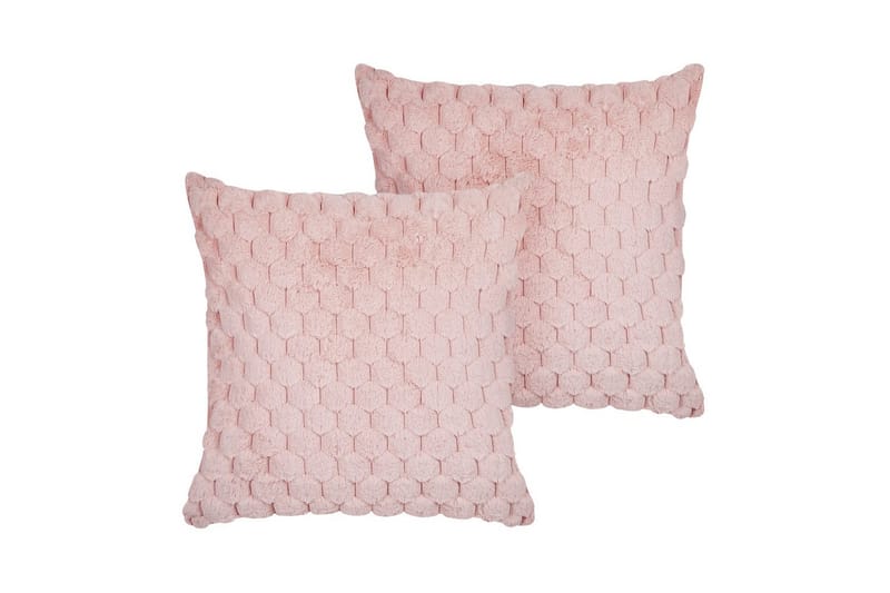 Prydnadskuddar Purslane set om 2 Rosa - Rosa - Utemöbler - Dynor - Soffdynor & bänkdynor utemöbler