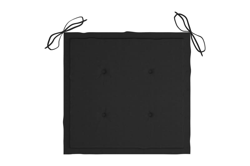 Sittdynor för trädgården 6 st svart 40x40x4 cm tyg - Svart - Utemöbler - Dynor - Sittdynor & ryggdynor utemöbler