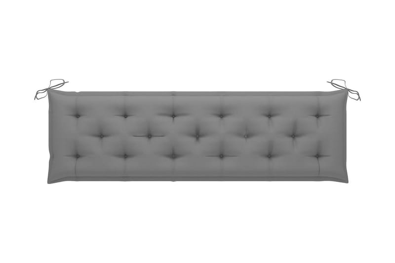 Bänkdyna för trädgården grå 180x50x7 cm tyg - Grå - Utemöbler - Dynor - Sittdynor & ryggdynor utemöbler