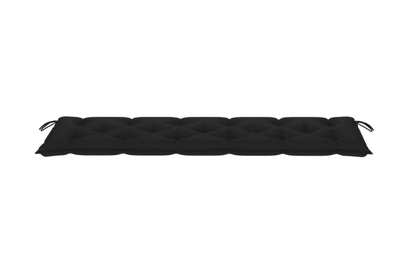 Bänkdyna för trädgården svart 180x50x7 cm tyg - Svart - Utemöbler - Dynor - Sittdynor & ryggdynor utemöbler