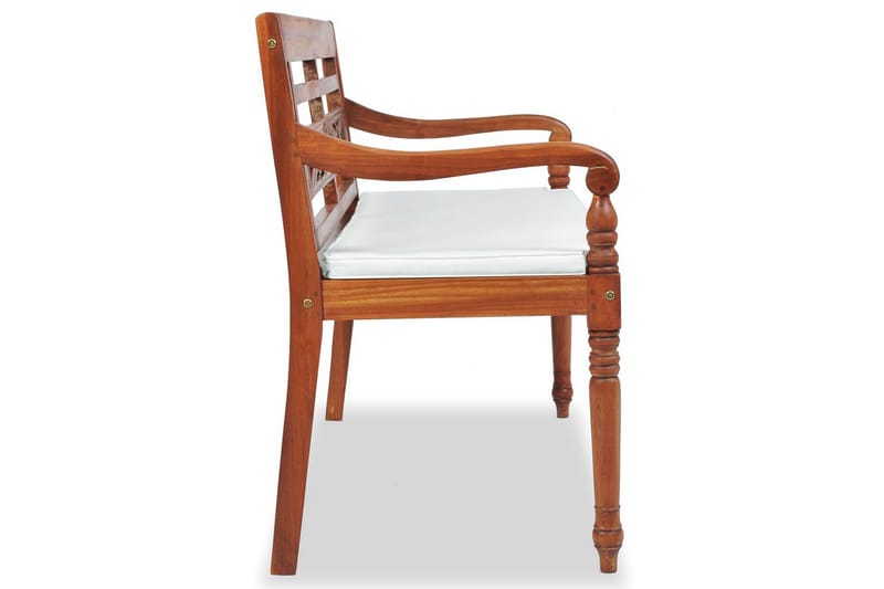 Bataviabänk med dyna 120 cm teak - Brun - Utemöbler - Dynor - Sittdynor & ryggdynor utemöbler