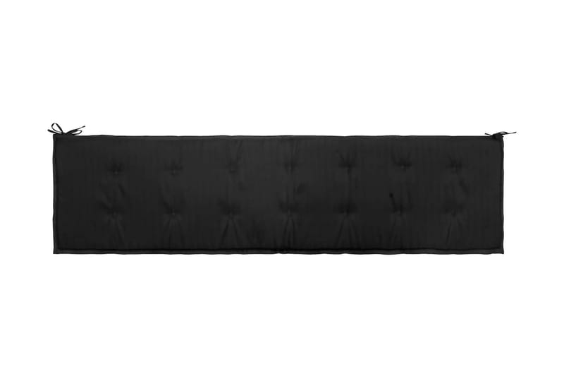 Dyna för trädgårdsbänk svart 200x50x3 cm - Svart - Utemöbler - Dynor - Sittdynor & ryggdynor utemöbler