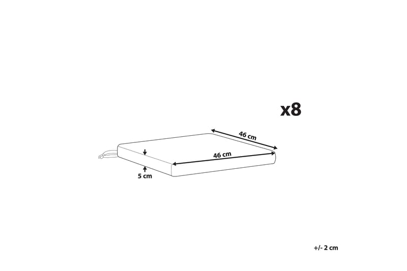 Dyna till trädgårdsstol 8 st blå SASSARI - Blå - Utemöbler - Dynor - Sittdynor & ryggdynor utemöbler
