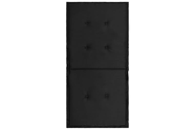 Dynor för trädgårdsstolar 2 st svart 100x50x3 cm - Svart - Utemöbler - Dynor - Sittdynor & ryggdynor utemöbler