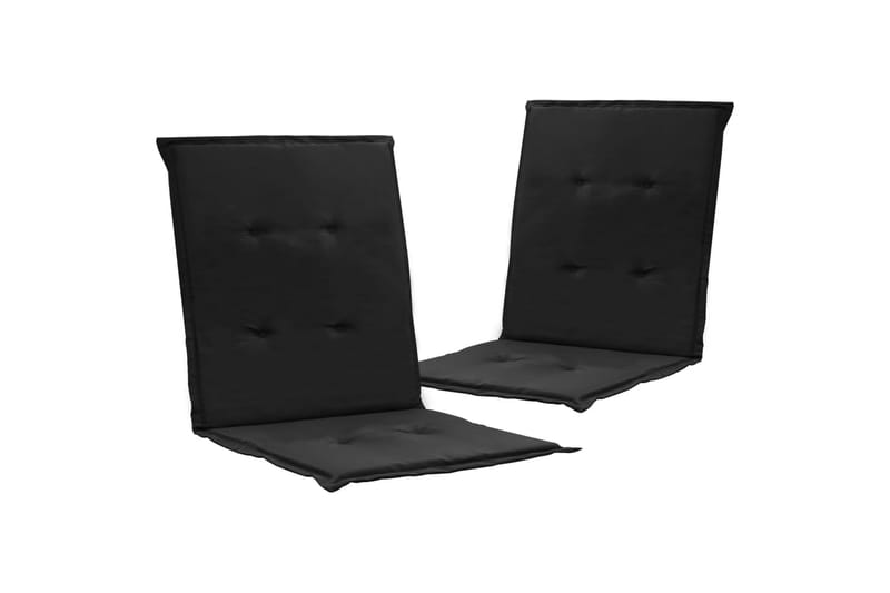 Dynor för trädgårdsstolar 2 st svart 100x50x3 cm - Svart - Utemöbler - Dynor - Sittdynor & ryggdynor utemöbler