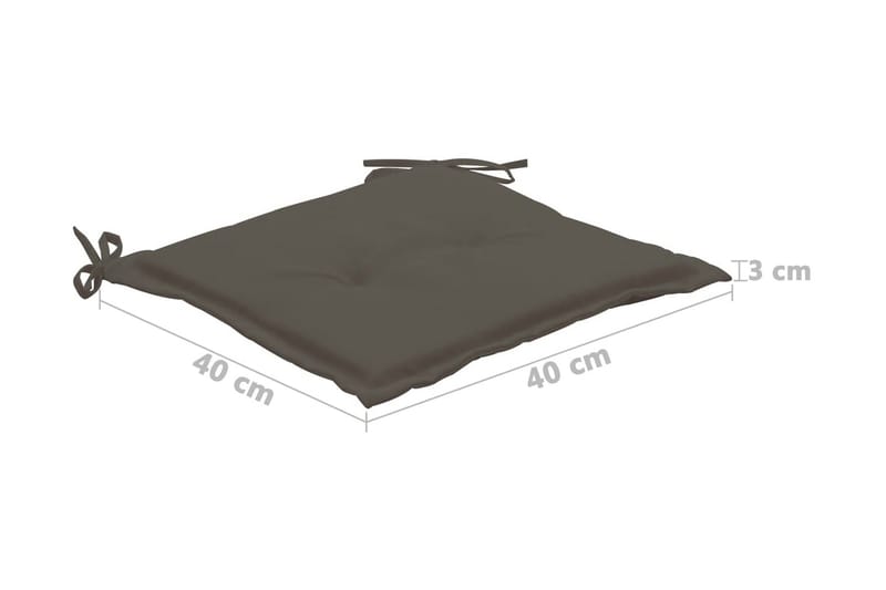 Dynor för trädgårdsstolar 4 st antracit 40x40x3 cm - Grå - Utemöbler - Dynor - Sittdynor & ryggdynor utemöbler