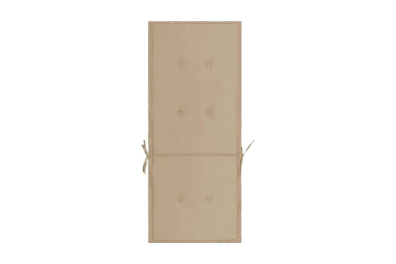 Dynor för trädgårdsstolar 4 st beige 120x50x3 cm - Beige - Sittdynor & ryggdynor utemöbler