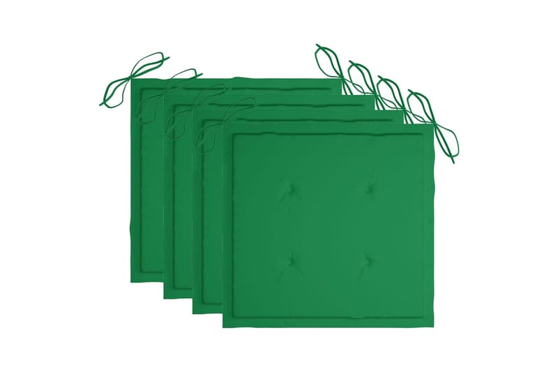 Dynor för trädgårdsstolar 4 st grön 50x50x4 cm tyg - Grön - Utemöbler - Dynor - Sittdynor & ryggdynor utemöbler