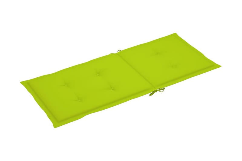 Dynor för trädgårdsstolar 4 st ljusgrön 120x50x4 cm - Grön - Utemöbler - Dynor - Sittdynor & ryggdynor utemöbler